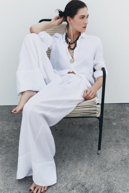 💝💝Last day 50%OFF🔥100% LINEN PALAZZO SET(Buy 2 Free Shipping)