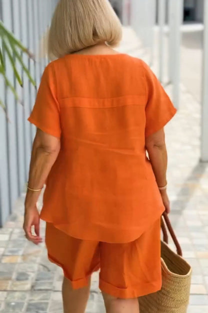 💝💝Fallon Top And Shorts Casual Suit