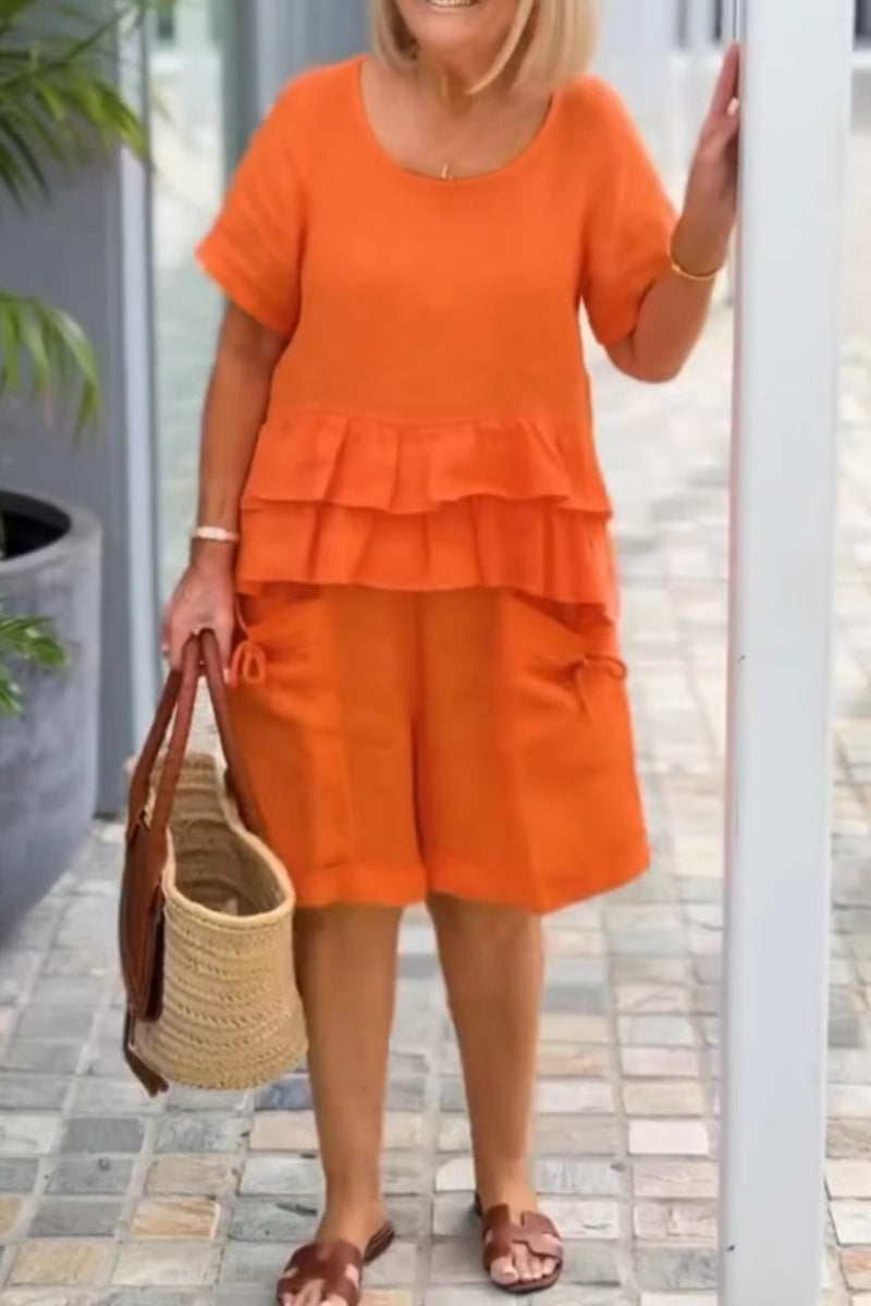 💝💝Fallon Top And Shorts Casual Suit