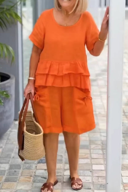 💝💝Fallon Top And Shorts Casual Suit