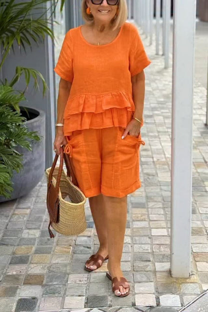 💝💝Fallon Top And Shorts Casual Suit