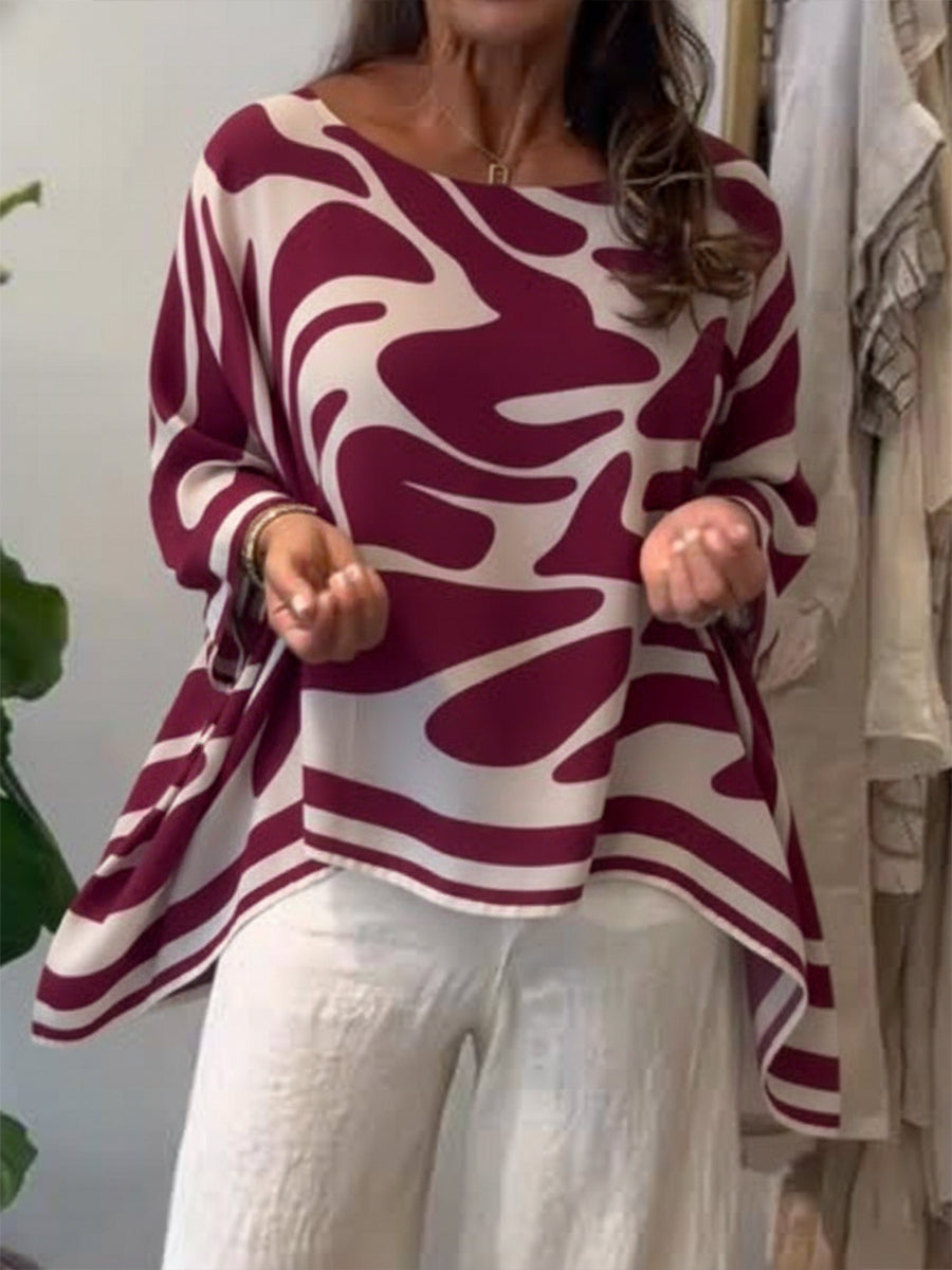 💝💝Loose-fitting Casual Printed Chiffon Top