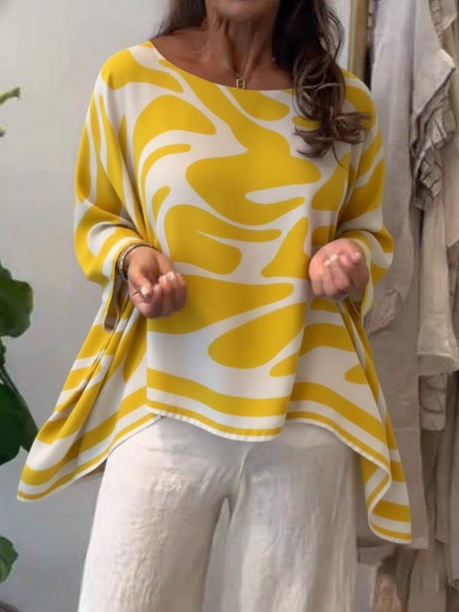 💝💝Loose-fitting Casual Printed Chiffon Top